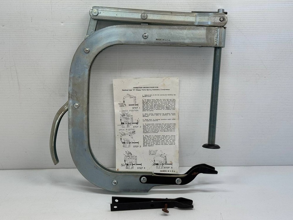 Vertical Lift "C" Clamp Valve Spring Assembly Compressor USA Made