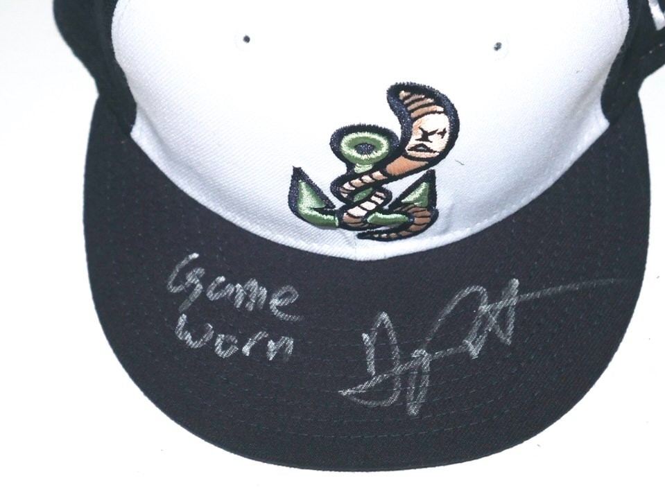 ARDEN PABST GAME WORN USED SIGNED OFFICIAL GWINNETT STRIPERS NEW ERA HAT CAP