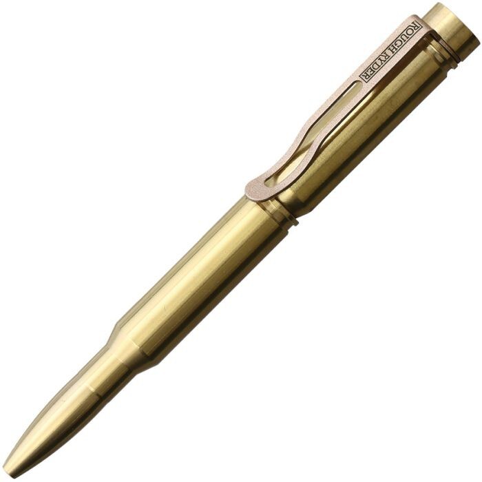 Rough Ryder Bullet Pen Twist Open / Closed Brass Construction 4.75" Overall