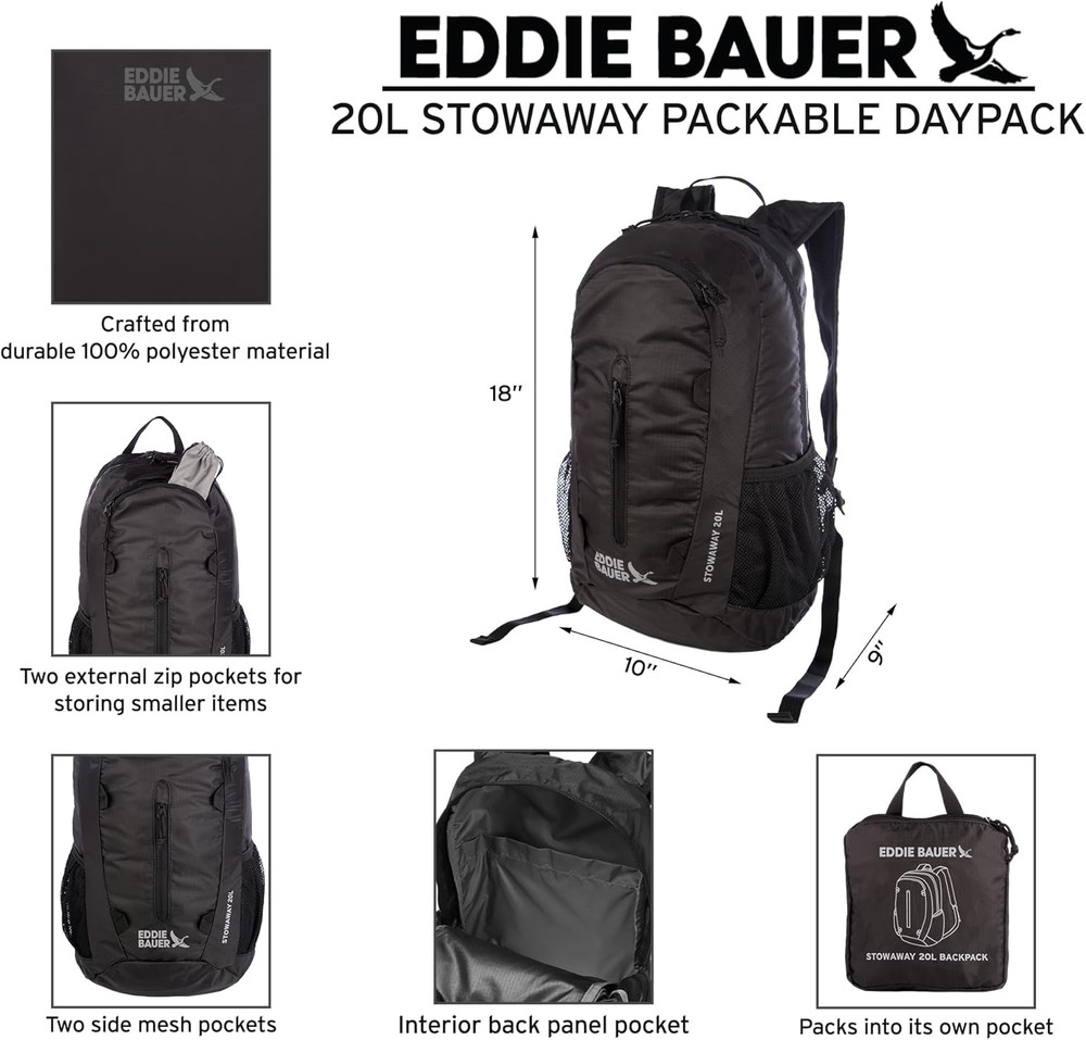 Stowaway Packable Backpack | Travel | Outdoor | Lightweight | Foldable | Durable