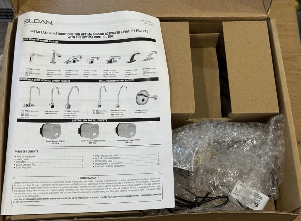 Sloan Optima Faucet Automatic EBF 615