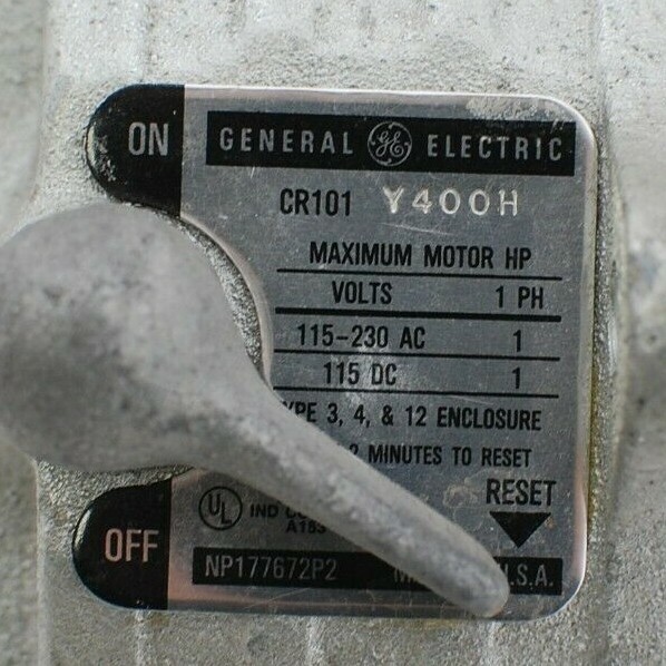 GE CR101Y400H Man Motor Starter