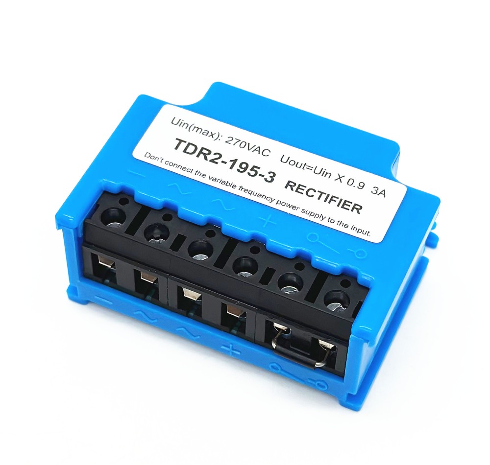 TDR2-195-3 Uin max 270VAC Uout=Uin*0.9 3A full-wave brake rectifier module