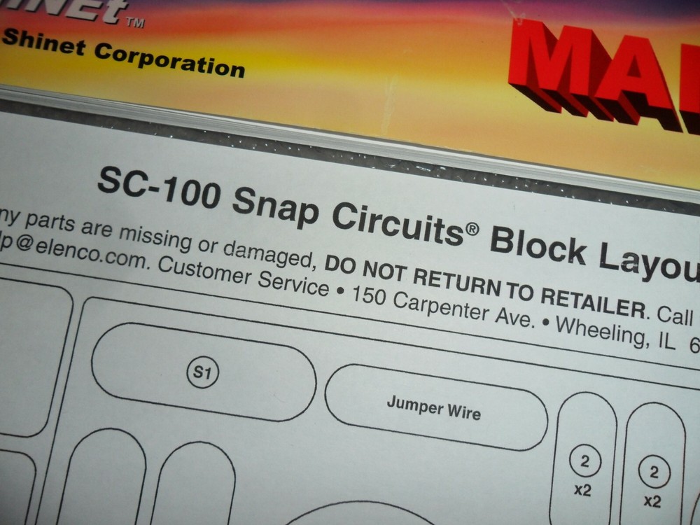 Snap Circuits Creative Kit Manual bundle Model SC-100 blocks plus 320 Projects