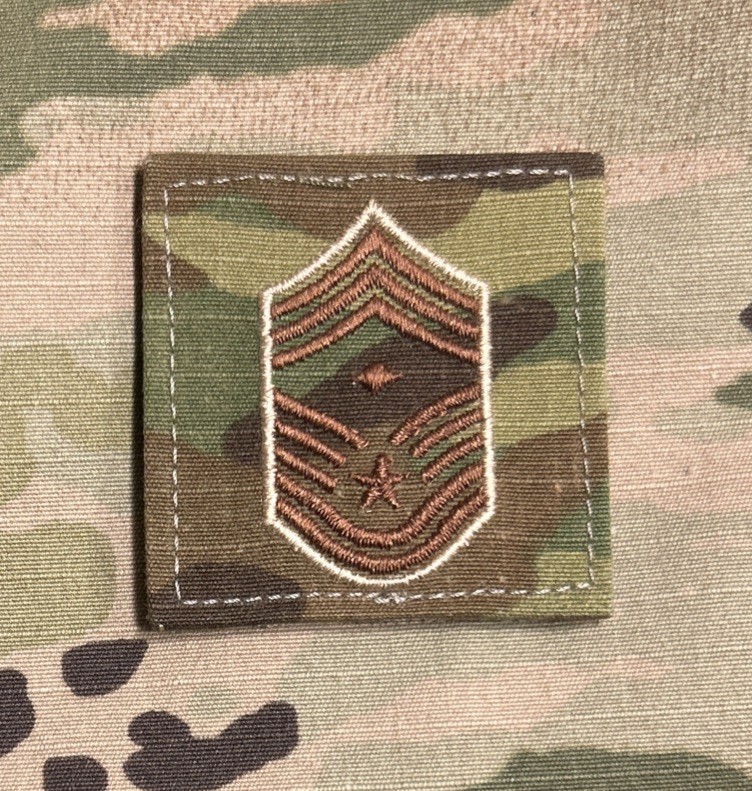 US Air Force 1SGT/E9 Rank OCP w/ Hook First Sergeant USAF