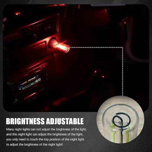USB LED Car Interior Atmosphere Light, Auto Interior Lights, Plug-in USB Red
