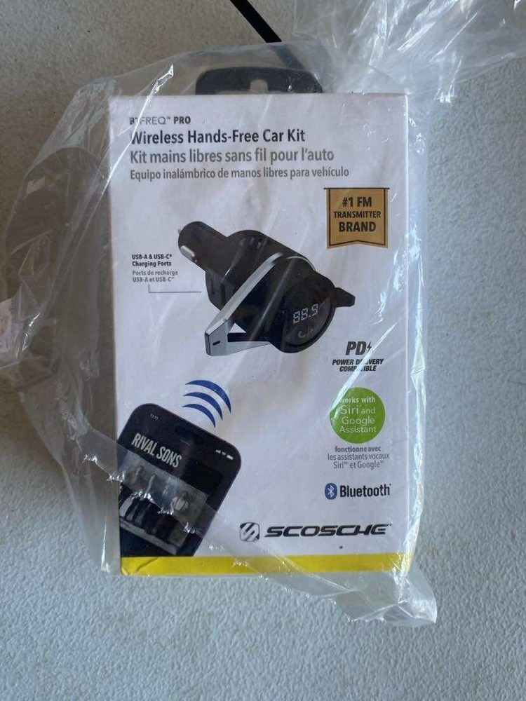 Scosche Bluetooth Power Delivery FM Transmitter 12W USB-A and 18W USB-C - Black