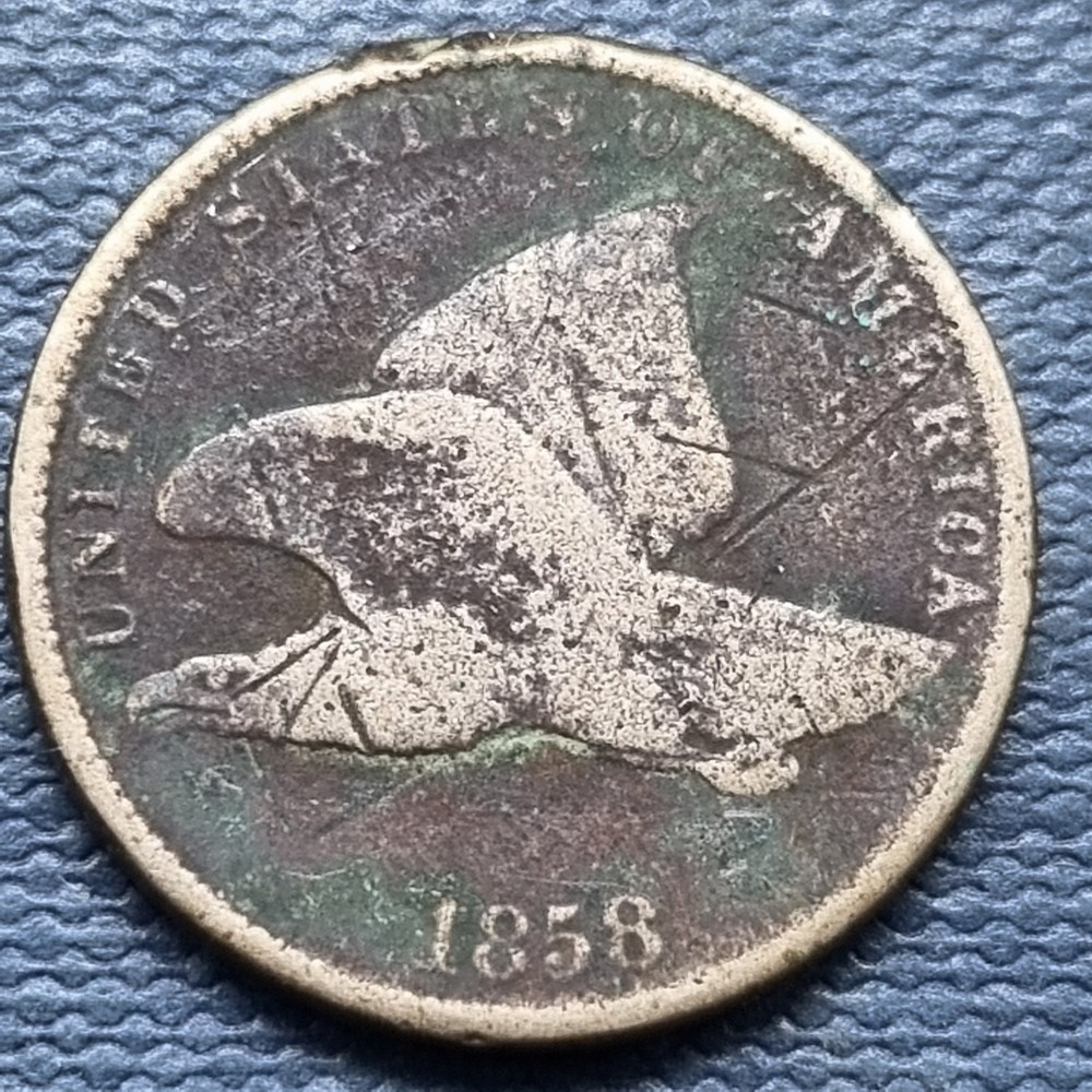1858 Flying Eagle Cent 1c Circulated #97070