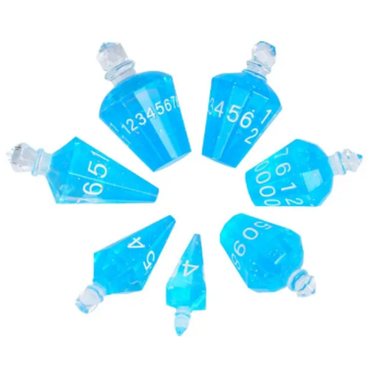 💙💙 Mana Potion DnD Dice Set | Dungeons and Dragons | 7 Dice RPG