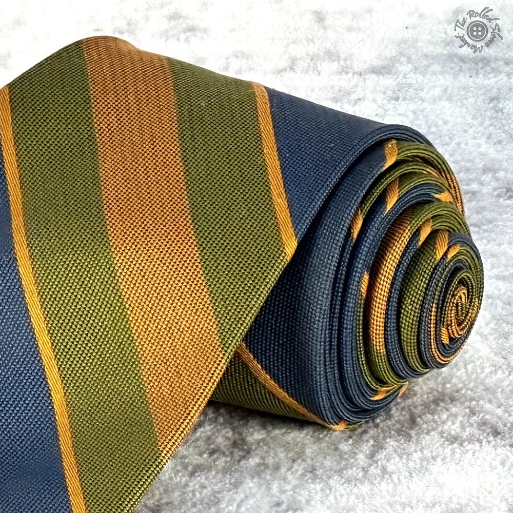 Vintage Superba 100% Dacron Polyester - Blue Orange Brown Green