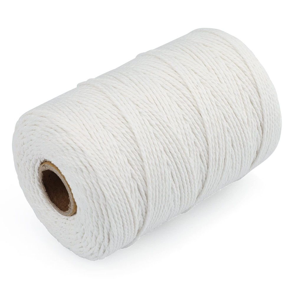 G2PLUS White String, 2MM 656 Feet Cotton 2mm x 200m, Pure