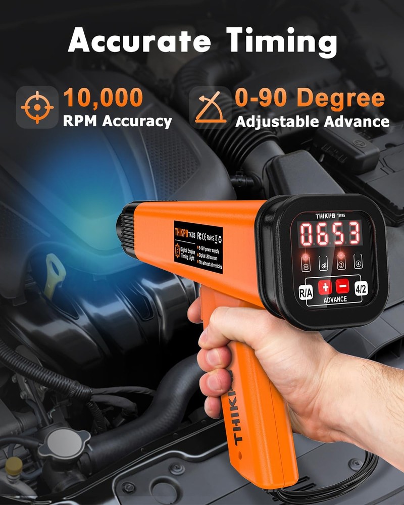 Tune Your Engine Perfectly - Digital Timing Light with Tachometer TK95