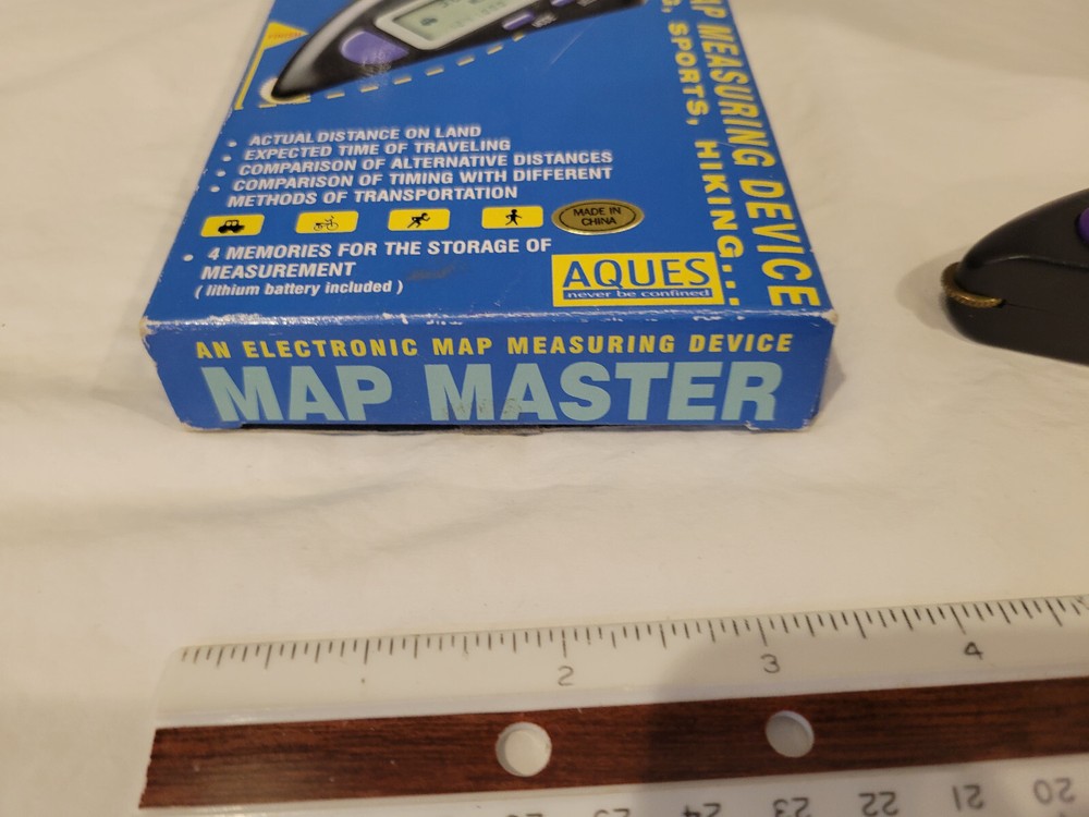 Aques Map Master Electronic Measuring Device Original Box Hiking Driving