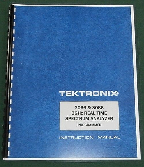 Tektronix 3066 / 3086 Programmer Manual: Comb Bound & Protective Covers