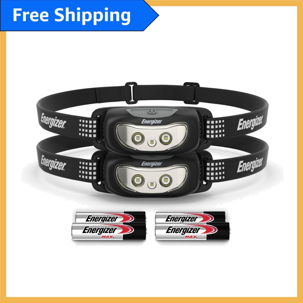 Universal+ Rechargeable LED Headlamp 2-Pack - Ultimate Night Vision & Durability