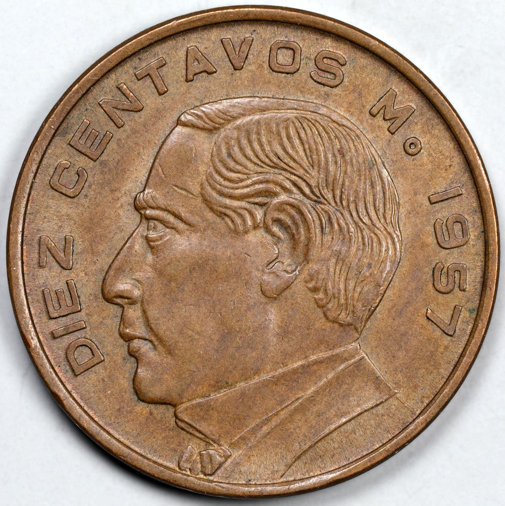 1957-Mo Mexico 10 Centavos