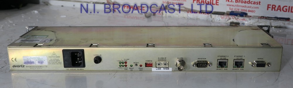 Evertz cp1000e ethernet router control matrix panel