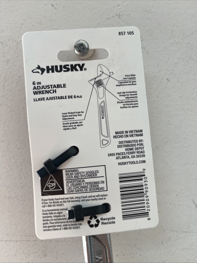 Husky 6 in. Adjustable Wrench