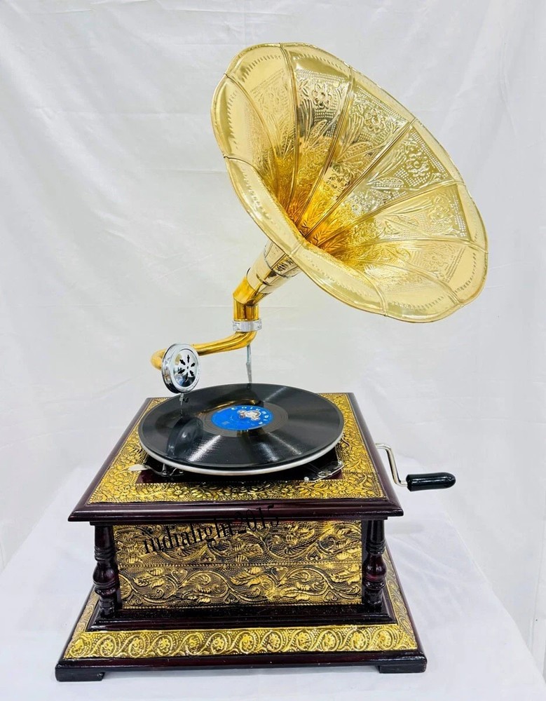 Vintage HMV Gramophone Fully Functional Working Phonograph win-up record player
