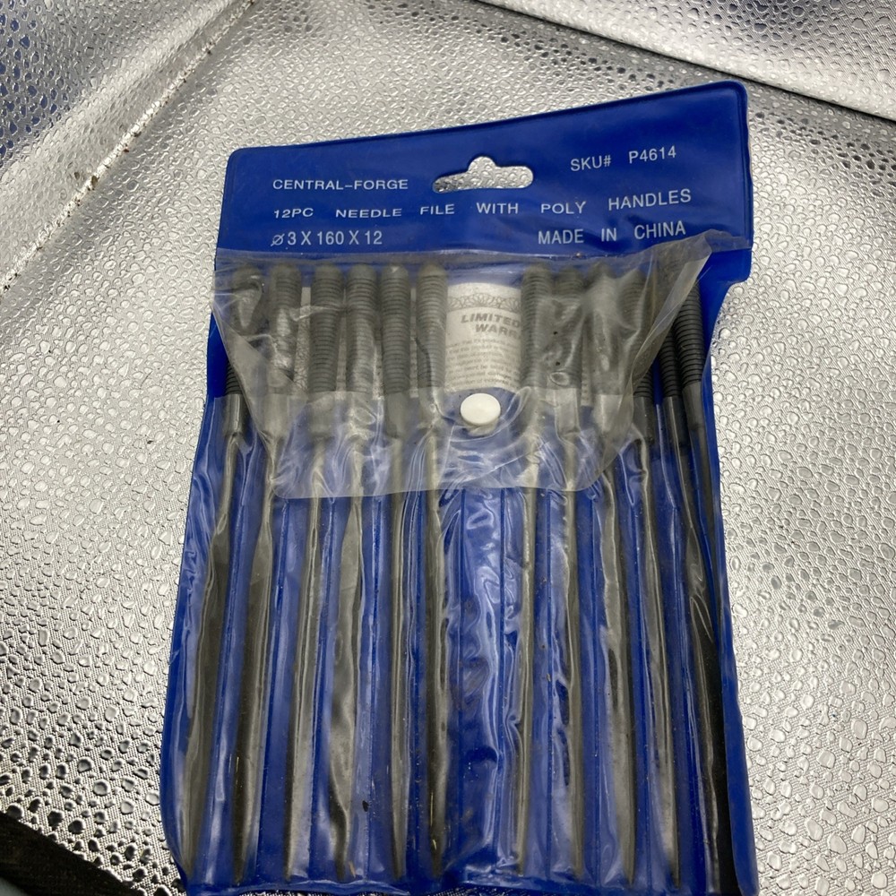 12PC Needle Files with Poly Handles by Central-Forge