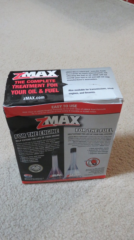 NEW zMAX Engine & Fuel Formulas Kit  (2 pack) - 12 oz. each bottle