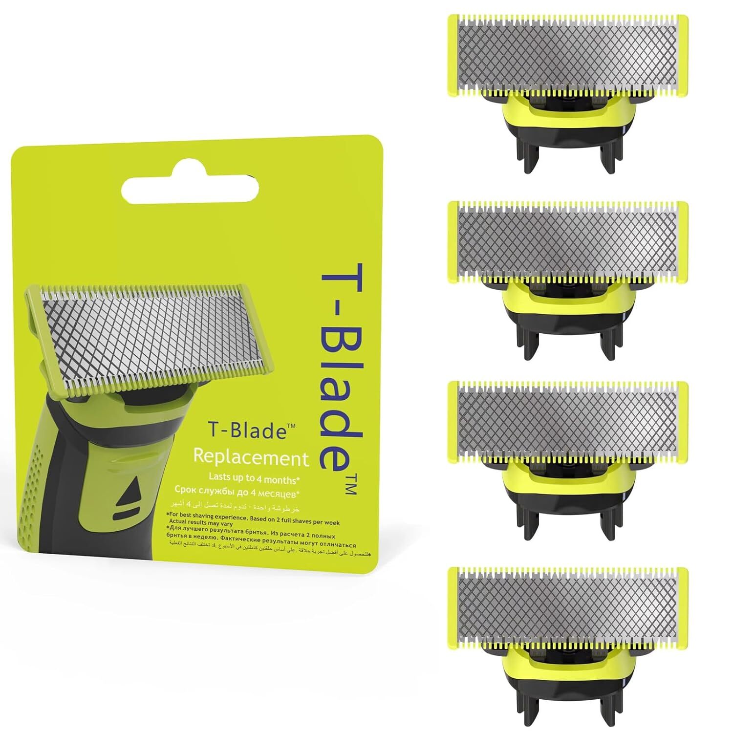 4X Blades Norelco QP210/80 OneBlade Replacement Head for QP2520 /QP6510 /QP6520