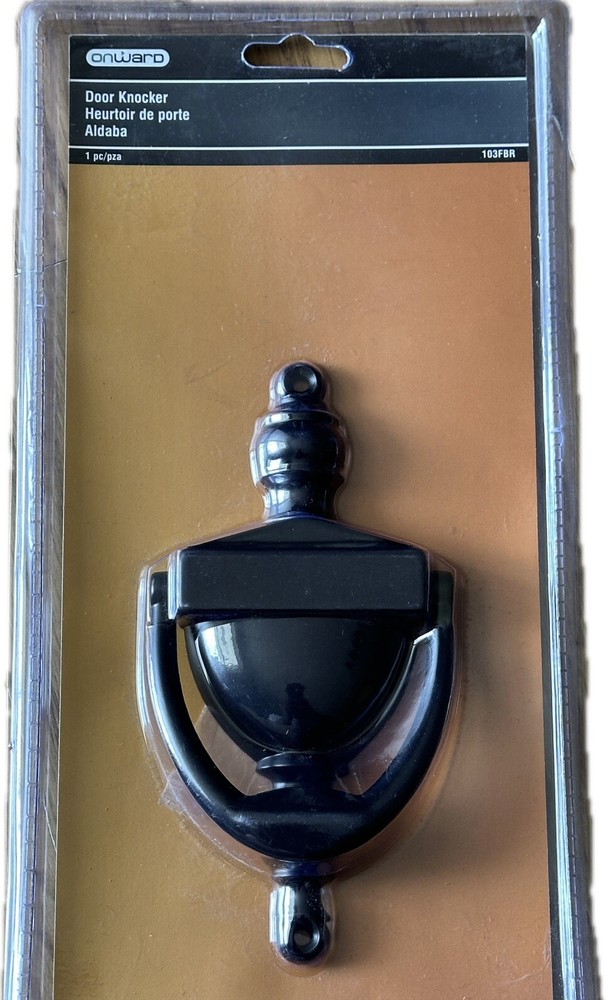 6-1/4 in. Solid Black Door Knocker