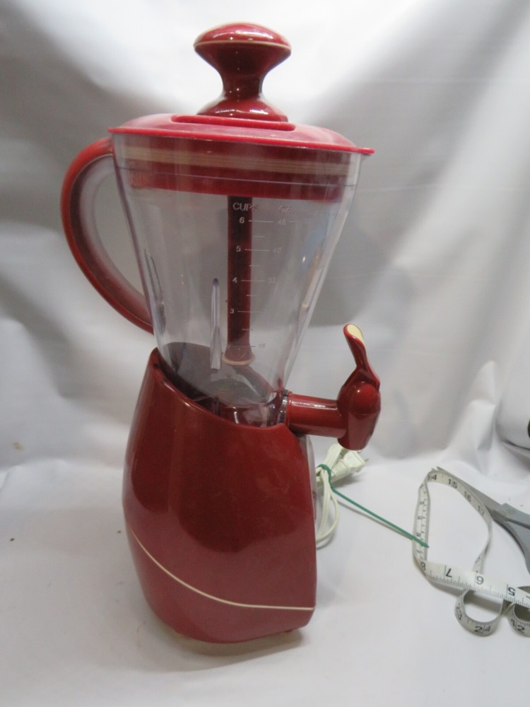 Cook's Essentials Red Smoothie Maker With Tamper Tool