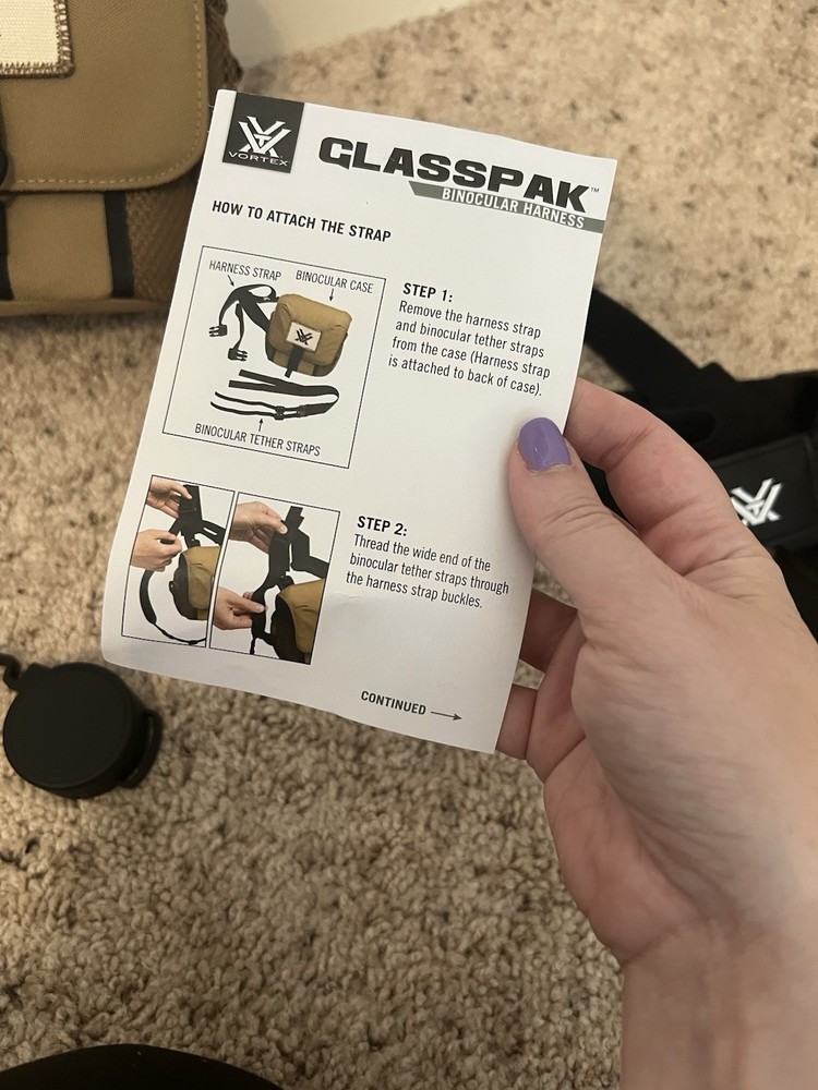 Vortex Glasspak Binocular Harness CASE ONLY Very Clean