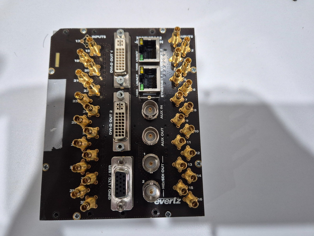 Evertz 7867VIPA32-DUO-HS-DIN HD/SD Display Processor Multiviewer Mini Din cables