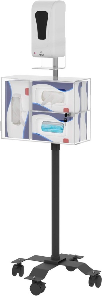 CTA Digital Compact Mobile Sanitizing Station & Automatic Soap Dispenser