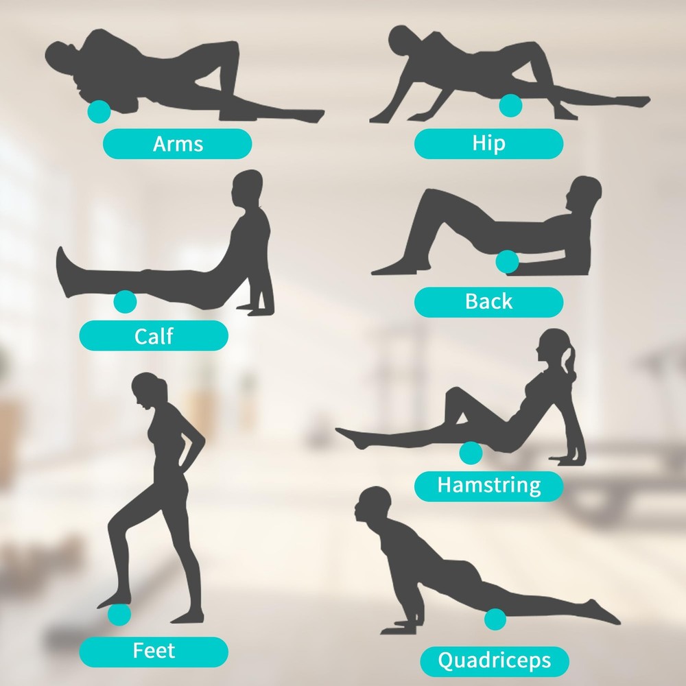 High-Density Vibrating Foam Roller Black with 4 Customizable Speeds for Deep ...