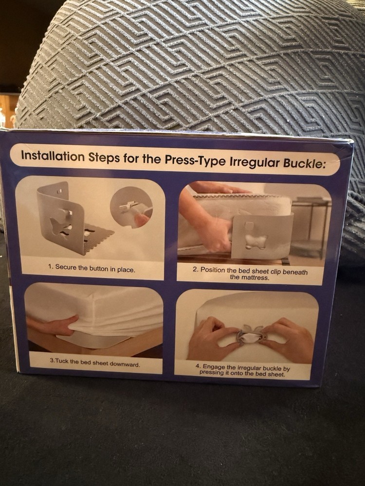 Bed Sheet Holders for Corners, Fitted Sheet Holder with Press-Type Sheets Lock