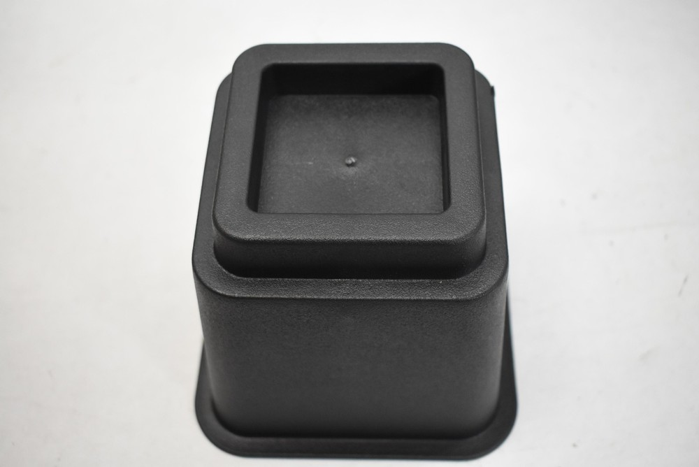 Set 8 Black Plastic Square Planter Pots Nursery Garden Indoor Stackable 2 Sizes