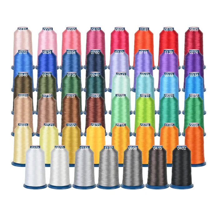 100 Colors Polyester Embroidery Machine Thread Kit 4000M Every Spools