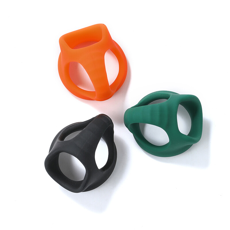 Silicone Ball Scrotum Stretcher Enhancer Squeeze Testicle Ring-Delay-Ejaculation