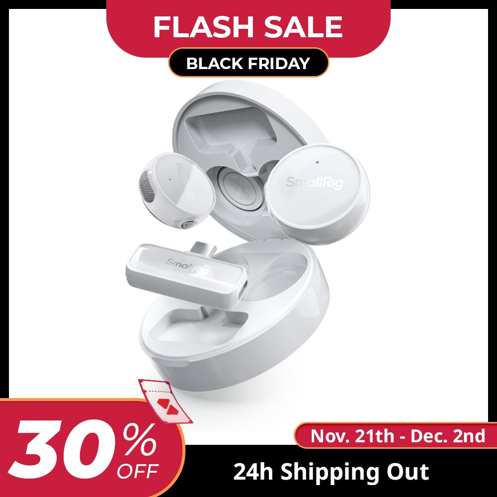 SmallRig S60 Wireless Lavalier Microphone with USB C for iPhone, for Android