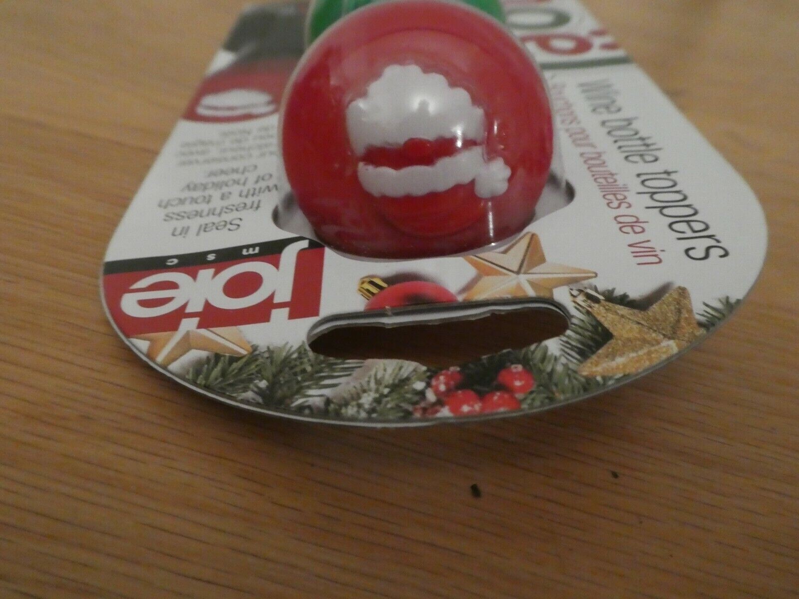 NEW 3 pack Joie Christmas Holiday Wine Bottle Toppers BPA-Free Silicone