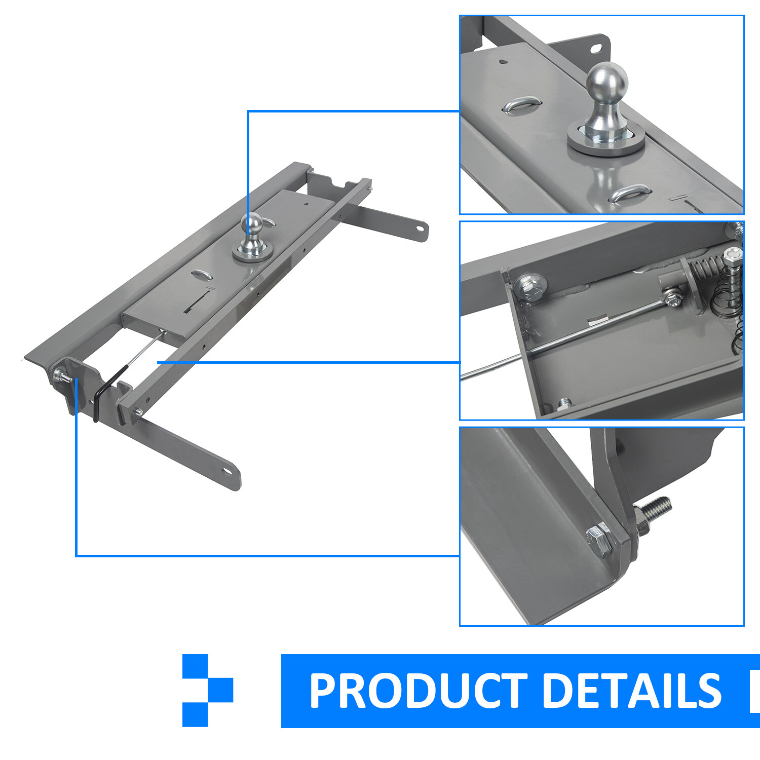 For Chevy Silverado GMC Sierra 2500 3500HD 2016-2019 Gooseneck 5th Wheel Hitch