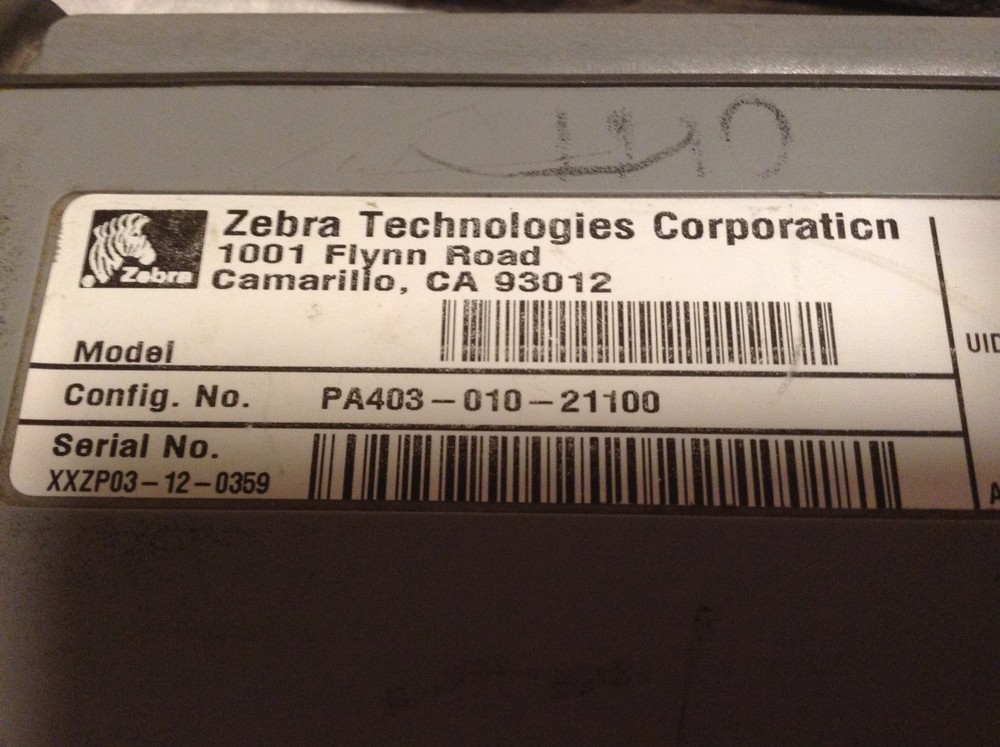 Zebra PA403-010-21100 Printer PA403