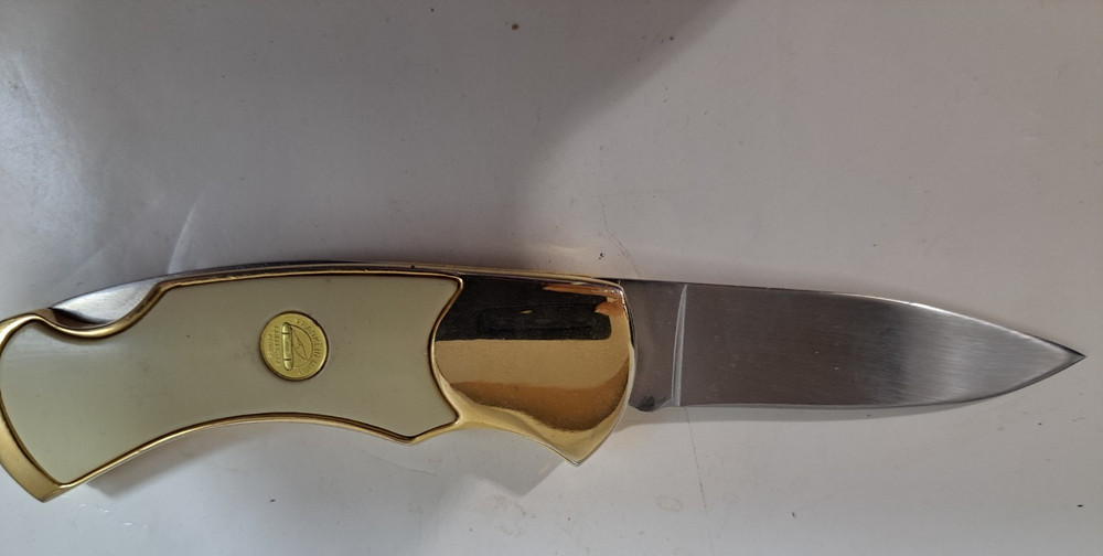 Franklin Mint Folding Collector Knife, Wild Boar Pattern, New