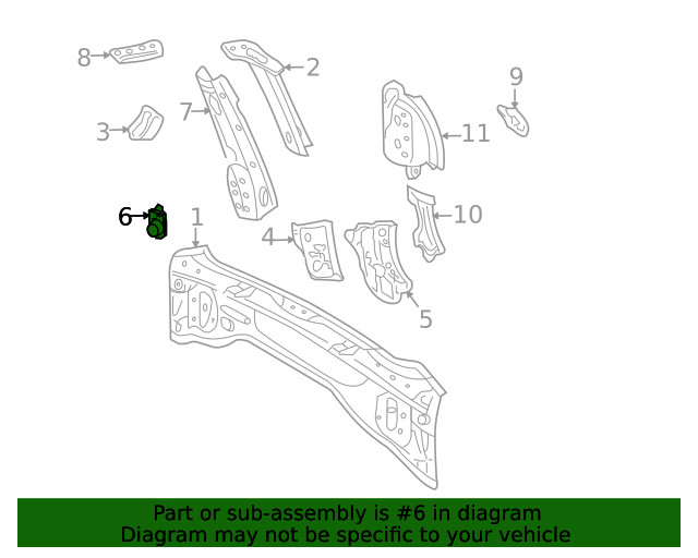 Genuine GM Corner Panel Brace 88970893