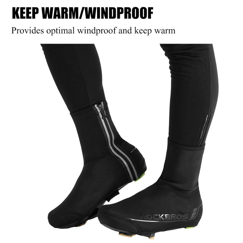 ROCKBROS Cycling Overshoes MTB Road Bike Winter Windproof Warmer Shoe Covers