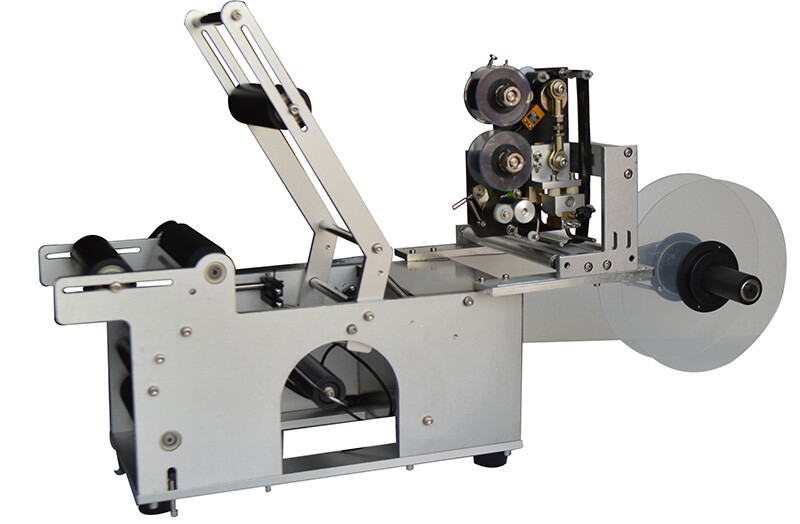 Semi-automatic Round Bottle Labeling Machine with Code Printer Stainless Materia