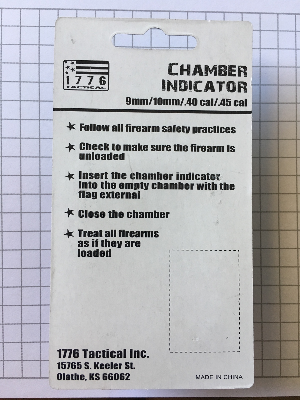 Empty Gun Chamber Indicator Orange Flag Qty. 2 Flags Per Pack