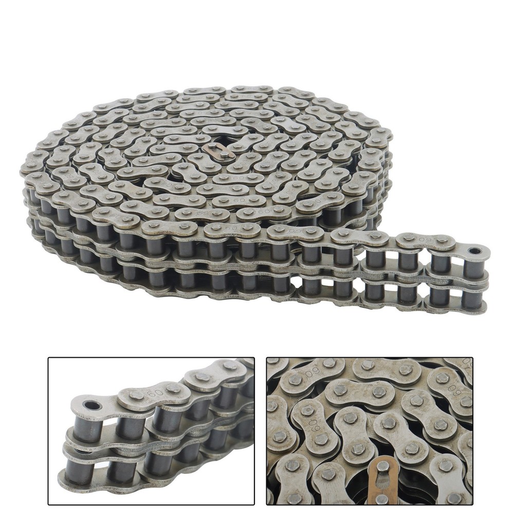 60-2 Double Strand Duplex Roller Chain 10 Ft with 2 Connecting Link