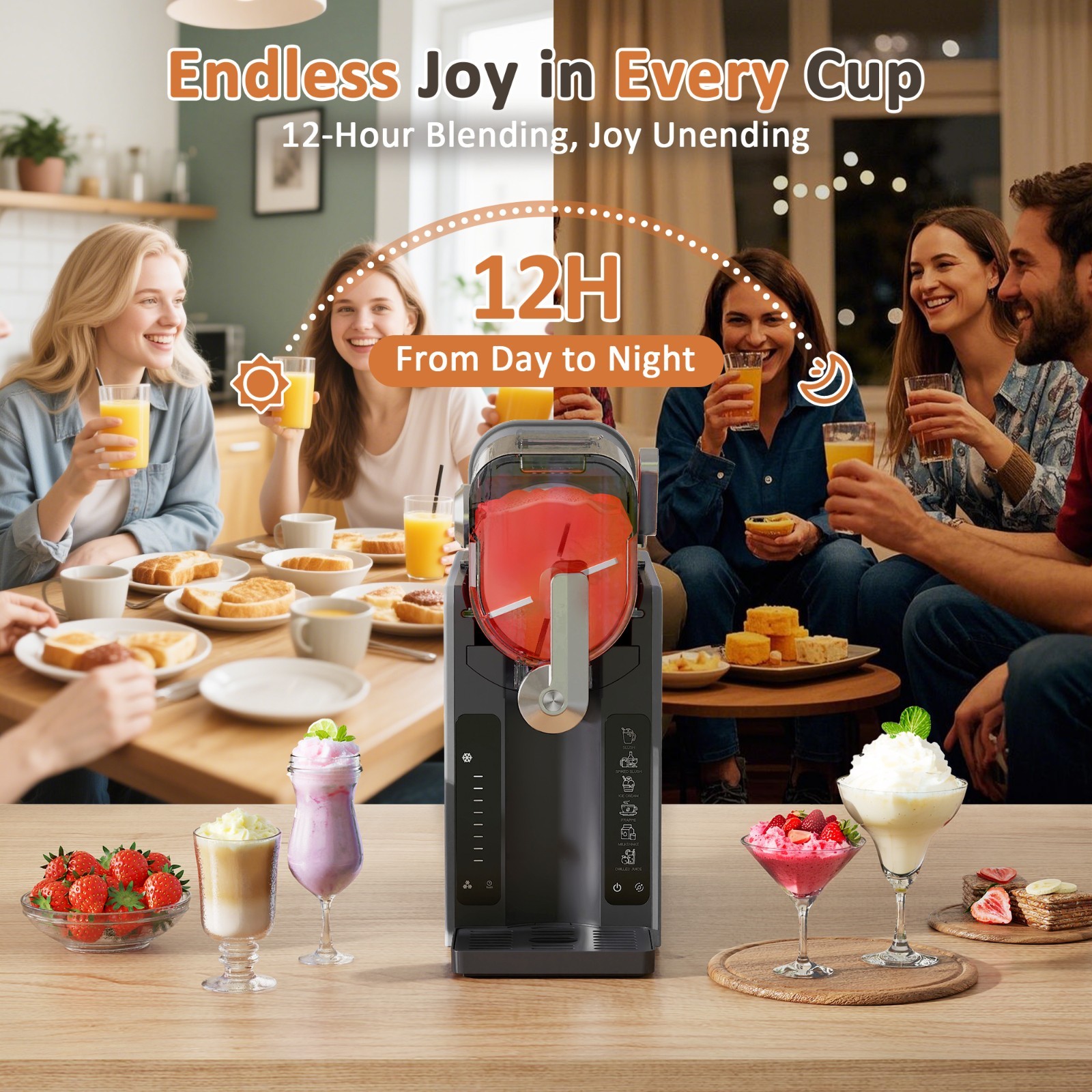 WizAura Slushie Machine, No Ice Needed Slushy Machine for Home