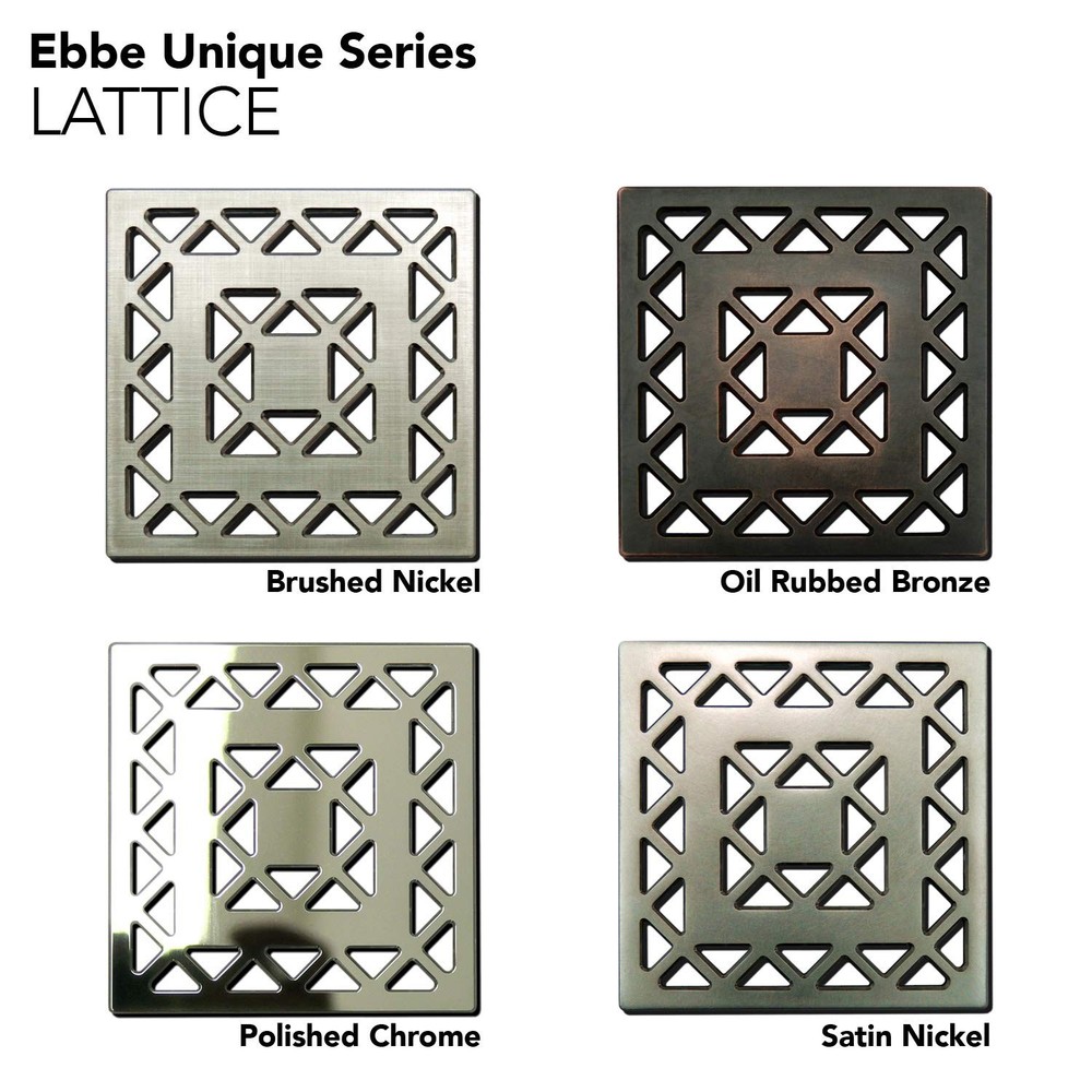 Ebbe E4802PC 4" Unique Grate Lattice Polished