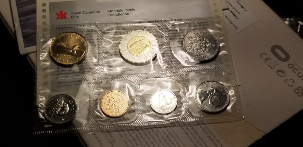 1997 Mint Proof Like Set Canada Coins Set.