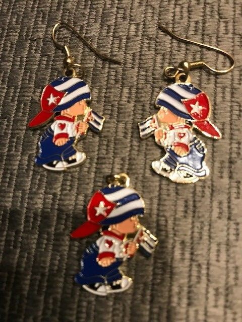CUBAN BOY EARRINGS AND PENDANT